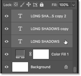 Shift-click on the original black type layer.