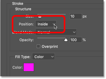 Change the position of the first strike inward