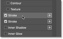 Blue border selection in Photoshop's Layer Style dialog