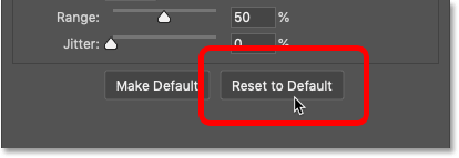 Reset the Inner Glow layer effect to the default settings