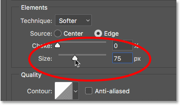 Inner Glow layer style options