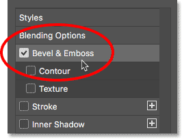 Add bevel and emboss layer effect to text