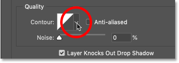 Wählen Sie in Photoshop eine neue Kontur für den Schlagschatten