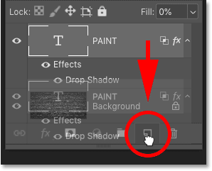 Duplicate the type layer in Photoshop