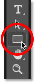 Select Photoshop's Rectangle Tool from the toolbar