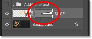 Ebenenbedienfeld nach dem Konvertieren einer Textebene in ein Smartobjekt in Photoshop