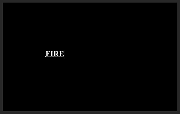 Add the word FIRE to a Photoshop document