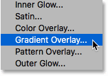 Add a Gradient Overlay layer effect to the text