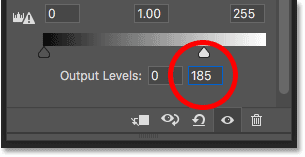 Lower the maximum brightness level to 185