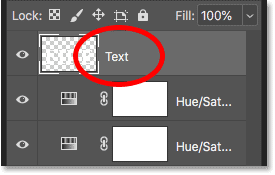 Rename the top layer "Text"