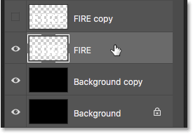 Select the text layer in the Layers panel