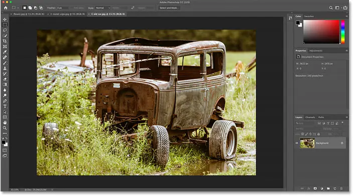The new image opens in Photoshop. Image credit: Steve Patterson