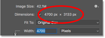 Cómo encontrar las dimensiones en píxeles (ancho y alto) de una imagen en Photoshop