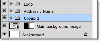 Create a new layer group called group 1.