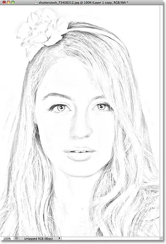 Photoshop image to pencil sketch effect. Image © 2011 Photoshop Essentials.com.