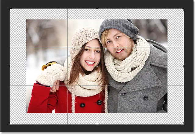 The extra space has been added, however the aspect ratio remains the same.