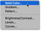 Choose a solid color fill layer.