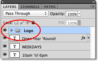 Groupe de calques Photoshop.