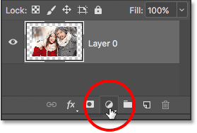 Click the New Fill or Adjustment Layer icon.