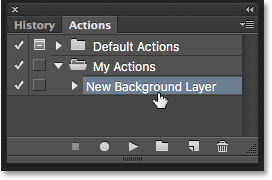 Define the action of the new background layer. Image © 2016 Photoshop Essentials.com