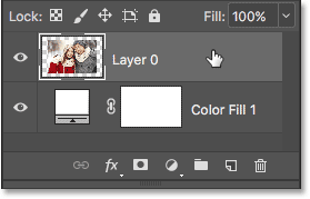 Select Layer 0 in the Layers panel.