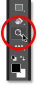 Select the Zoom tool in Photoshop