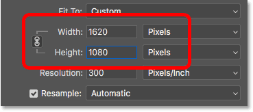 Измените размер изображения так, чтобы оно идеально соответствовало стандартному экрану 1080p в Photoshop.