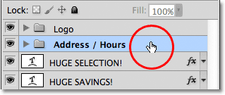 Faites un clic droit (Win) / Ctrl-clic (Mac) n'importe où dans le groupe.