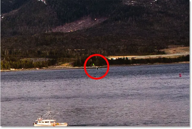 Tire del punto final hacia abajo hasta la línea de flotación.