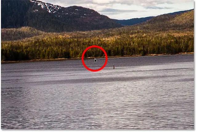 Mueva el punto de partida a la línea de agua.