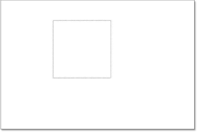 Dessinez une sélection rectangulaire sur le calque 1. Image © 2016 Photoshop Essentials.com