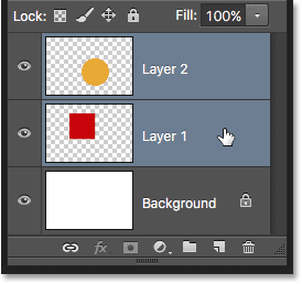 Select both layers at once in the Layers panel.