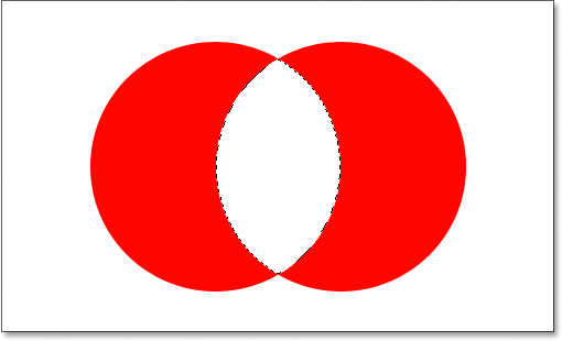 The white area is selected